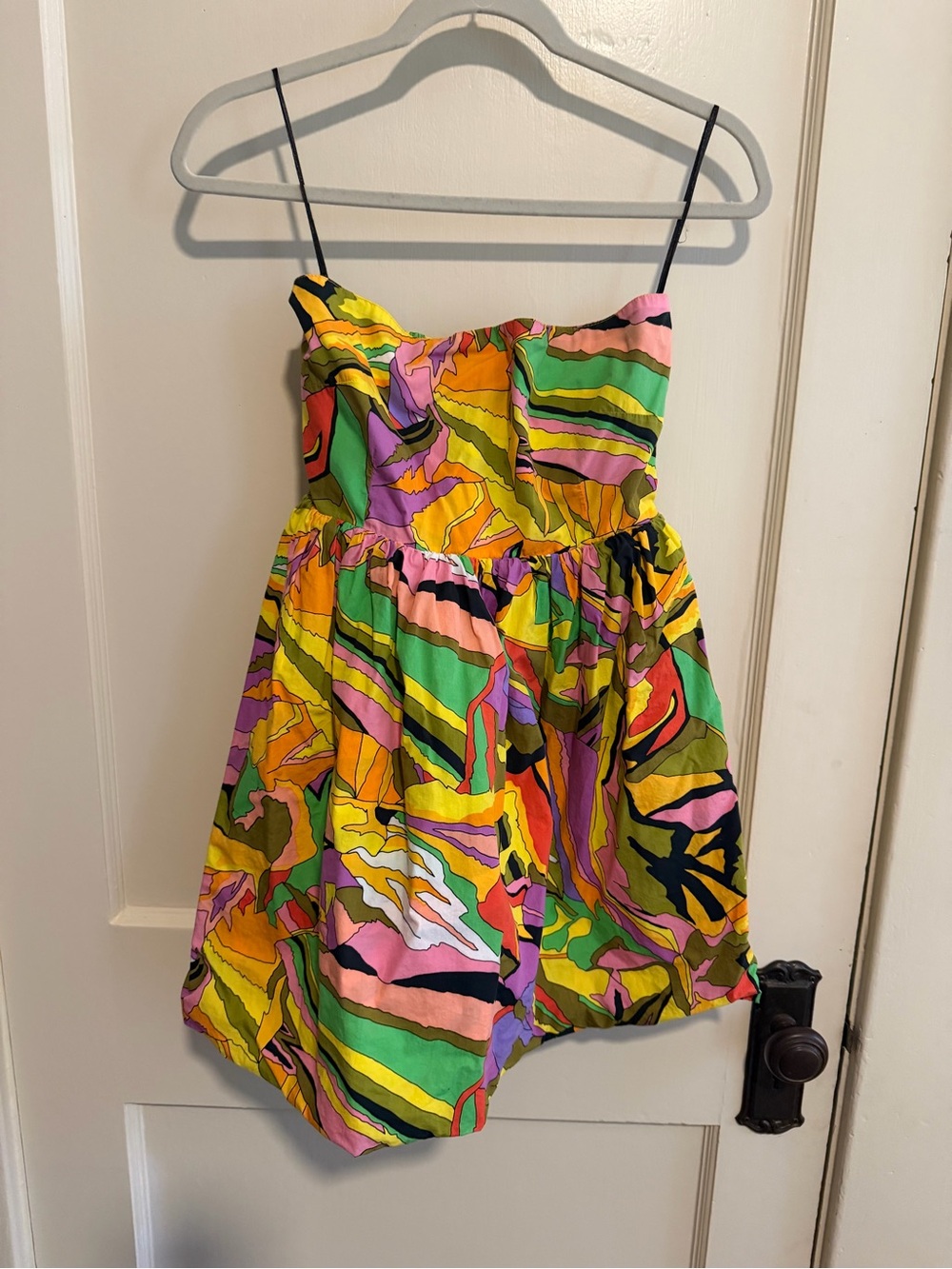 Strapless Multi-Color Print Summer Dress